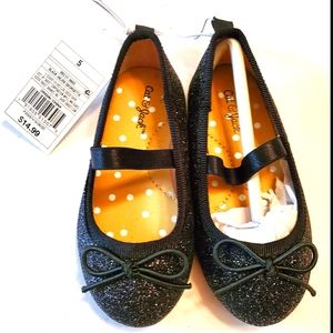 Black Glitter Shoes Cat & Jack Toddler Size 5